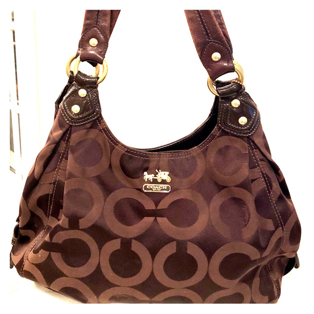 COACH Maggie Madison Brown Hobo Bag